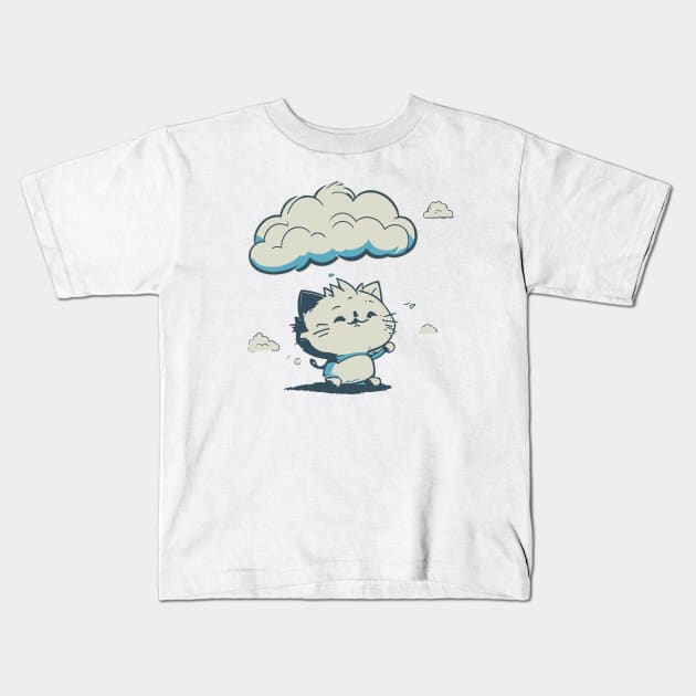 happy kitten Kids T-Shirt by enimu